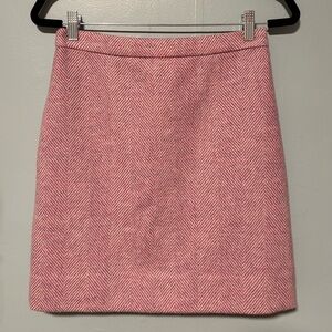 J. Crew Pink Herringbone Skirt